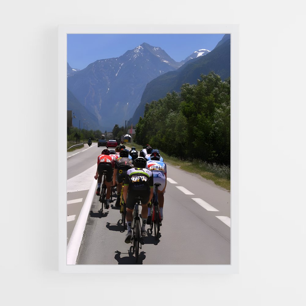Poster L'Ascension des Cyclistes – affiche Cyclisme (vue 3)